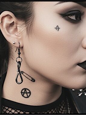 5 For $25💫Alternative Black Links Earrings